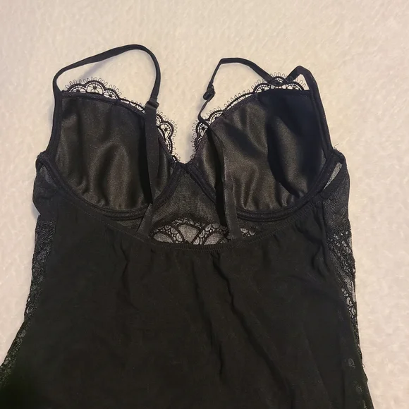 Lingerie Intimate Wear Black Lace one piece Christie's Size Small 34 - Picture 5 of 8